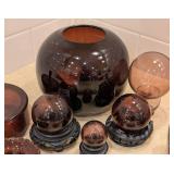 O - Vintage Amethyst Glass Decor Assortment (Lot of 11)