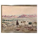 LLFR - Western Landscape Painting Mary Allen High Noon on the Desert Framed