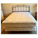LBR1 - Queen Metal Headboard with Bedding L.L. Bean & Lands