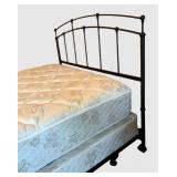 LBR1 - Queen Metal Headboard with Bedding L.L. Bean & Lands