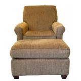 LLFR -Room and Board Upholstered Accent Chair With Ottoman