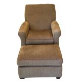 LLFR -Room and Board Upholstered Accent Chair With Ottoman