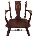 LBR1 - Antique Windsor Style Rocking Chair Dark Mahogany