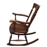 LBR1 - Antique Windsor Style Rocking Chair Dark Mahogany