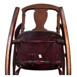 LBR1 - Antique Windsor Style Rocking Chair Dark Mahogany