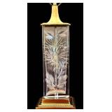 LBR1 - Vintage Crystal Table Lamp Brass Accents
