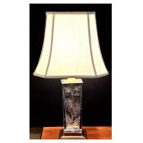 LBR1 - Vintage Crystal Table Lamp Brass Accents