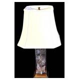 LBR1 - Vintage Crystal Table Lamp Brass Accents