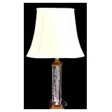 LBR1 - Vintage Crystal Table Lamp Brass Accents