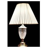 LBR1 - Vintage Table Lamp Crystal & Brass Base
