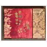 LBR1 - Framed Artwork Gilded Jacquard by Matina Theodosiou (Lot of 3)