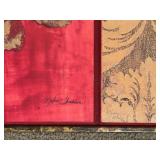 LBR1 - Framed Artwork Gilded Jacquard by Matina Theodosiou (Lot of 3)