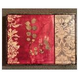 LBR1 - Framed Artwork Gilded Jacquard by Matina Theodosiou (Lot of 3)