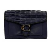 LLFR - Shoulder Bag - Coach Tabby 26 Pleated Nappa Leather Navy Blue