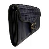 LLFR - Shoulder Bag - Coach Tabby 26 Pleated Nappa Leather Navy Blue