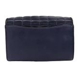 LLFR - Shoulder Bag - Coach Tabby 26 Pleated Nappa Leather Navy Blue