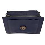 LLFR - Shoulder Bag - Coach Tabby 26 Pleated Nappa Leather Navy Blue
