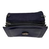 LLFR - Shoulder Bag - Coach Tabby 26 Pleated Nappa Leather Navy Blue