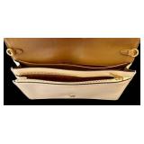LLFR - Clutch - Coach Callie Foldover Chain Clutch White Quilted Nappa Leather