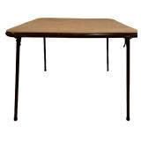 LLS - Vintage Folding Table & 4 Chairs Cosco Home Products Brown Vinyl Set