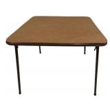 LLS - Vintage Folding Table & 4 Chairs Cosco Home Products Brown Vinyl Set