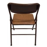 LLS - Vintage Folding Table & 4 Chairs Cosco Home Products Brown Vinyl Set
