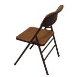 LLS - Vintage Folding Table & 4 Chairs Cosco Home Products Brown Vinyl Set