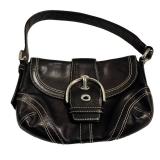 LLFR - Shoulder Bag - Vintage Coach Soho Black Leather Flap
