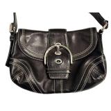 LLFR - Shoulder Bag - Vintage Coach Soho Black Leather Flap