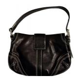 LLFR - Shoulder Bag - Vintage Coach Soho Black Leather Flap