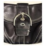 LLFR - Shoulder Bag - Vintage Coach Soho Black Leather Flap