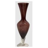 LLFR - Vintage Mid-Century Modern Glass Vases Hughes Amethyst & Purple (Lot of 5)