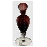 LLFR - Vintage Mid-Century Modern Glass Vases Hughes Amethyst & Purple (Lot of 5)