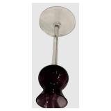LLFR - Vintage Mid-Century Modern Glass Vases Hughes Amethyst & Purple (Lot of 5)