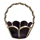 LLFR - Amethyst Crystal Collection in Glass Basket & Bowl (Lot of 6)
