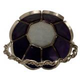 LLFR - Amethyst Crystal Collection in Glass Basket & Bowl (Lot of 6)