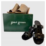 LR - Paul Green Sandals Winston Smoke Brushed & STRNAP (Lot of 2 Pairs)