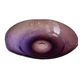 LR - Vintage Amethyst Glass Bowl, Dish & Compote Set (Lot of 3)