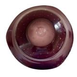 LR - Vintage Amethyst Glass Bowl, Dish & Compote Set (Lot of 3)