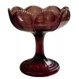 LR - Vintage Amethyst Glass Bowl, Dish & Compote Set (Lot of 3)