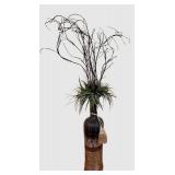 LR - Decorative Floor Vase With Foliage