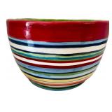 LR - Colorful Striped Ceramic Bowl Set (Lot of 4)