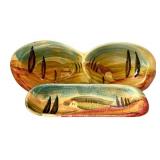 LR - Vintage Serving Trays - Modigliani Italy Set of 2