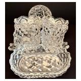 K - Vintage Crystal Serving Set 9 Pieces Bowls Creamer Sugar & Dishes