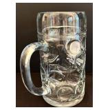 K - Glass Beer Steins - Ottobeurer, Hofbrau & Kaiser (Lot of 7)