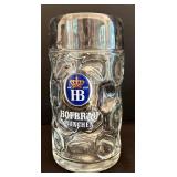 K - Glass Beer Steins - Ottobeurer, Hofbrau & Kaiser (Lot of 7)