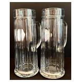K - Glass Beer Steins - Ottobeurer, Hofbrau & Kaiser (Lot of 7)