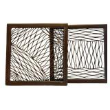 LR - Metal Wall Art Panels Dark Bronze (Lot of 2)