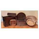 Wicker Basket Mixed Lot of 9