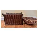 Wicker Basket Mixed Lot of 9